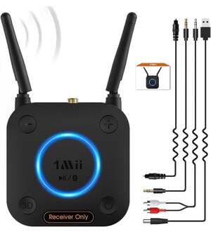 1Mii B06Pro Long Range Bluetooth 5.3 Receiver HiFi Wireless Audio Adapter with 3